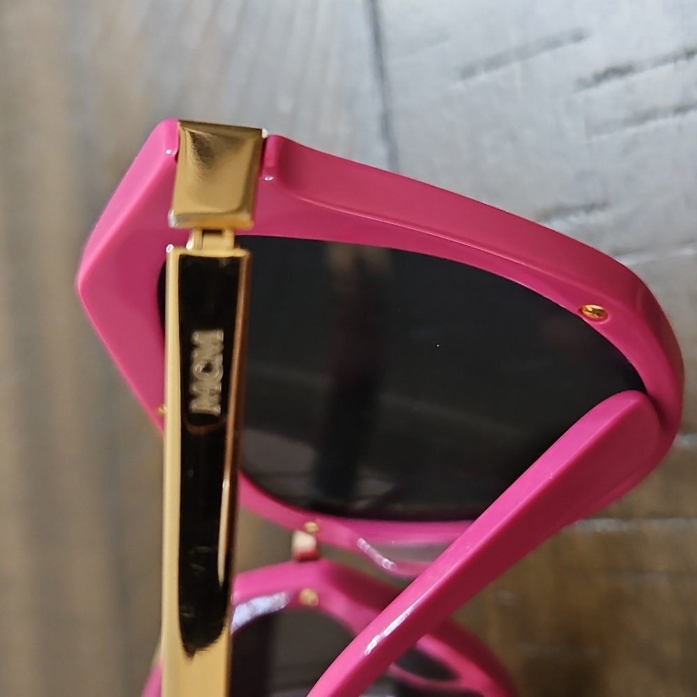 MCM Women's Sunglasses in Pink and Gold - Picture 3 of 8